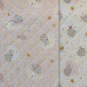 Printed Quilted Cotton ORSOLUNE / ORSOU Petal / White